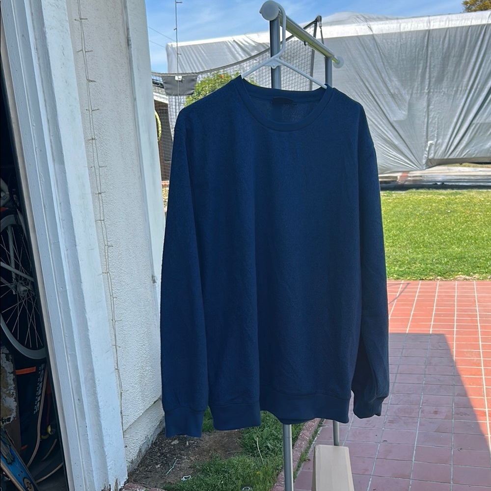 Men's Navy Blue Crew Neck Shirt